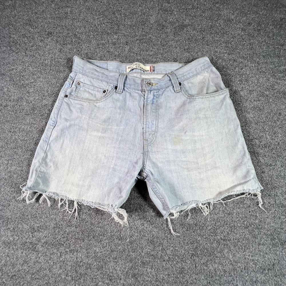 Vintage Levi's 559 Cut-Off Shorts Men's 33 Blue Cotton Denim Jorts Relaxed-Fit